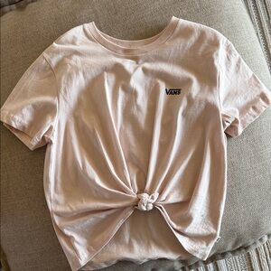 Vans Women's Light Pink Knotted Tee